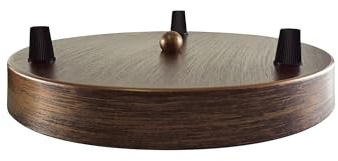 LEDSone Deckenrosette mit mehreren Steckdosen aus Messing, Mehrfach-Abhängung für Decken- oder Pendelleuchten | Industriebeleuchtung, Vintage-Dekor [Energieklasse A] (Gebürstetes Kupfer)