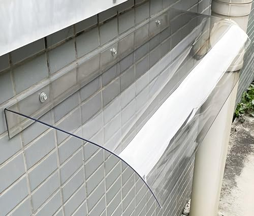 Uv Regen Schneeschutz Vordach Überdachung für Haustür, Polycarbonatplatten Überdachung Outdoor, Transparent 3,5 Mm Dick Wetterfeste Platten für Außen Garage Balkon Fenster Haus (Size : 50x140cm/20x5