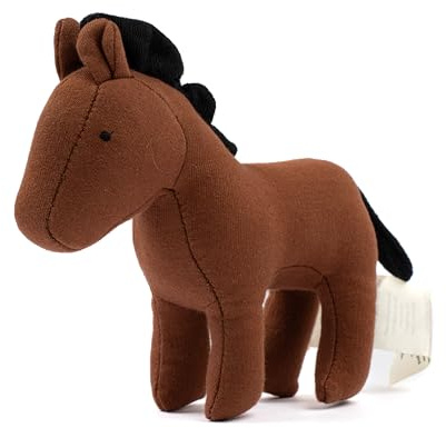 Fabelab Rassel Baby Pferd | Babyspielzeug 0-6 Monate | Baby Geschenk Junge & Mädchen | Knisterspielzeug Baby | Baby Rassel 0-6 Monate | Weiche Bio-baumwolle Baby Rassel 0-6 Monate