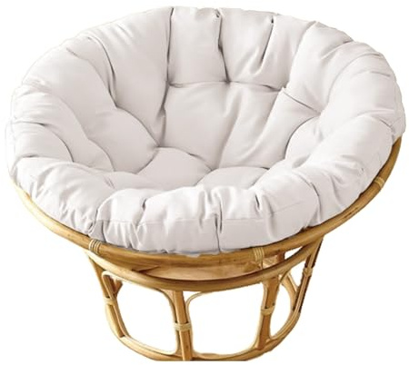 MIAOMI Rattan Naturale Rotondi Papasan Seduta Cuscini per Sedia, per Interni Cuscino, Cuscino per Poltrona Papasan Morbido, Spesso Cuscino per Poltrona