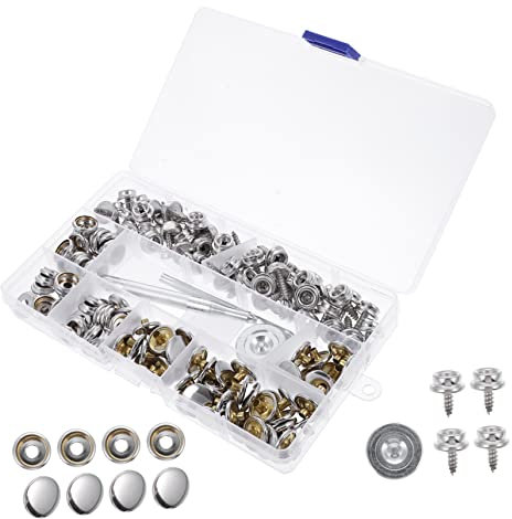SEWACC Schrauben Mit Werkzeug Edelstahl Schraube Boot Canvas Druckknopf Kit Boot Planen Druckknopf Kit Möbel Planen Autozelte