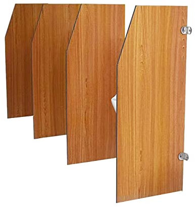 Toilet Partition,Wall-Mounted Urinal Partition, Wall-Mounted Urinal Privacy Screen Hotel Bathroom partition,Waterproof Toilet Wooden partition Panel Board,Men Urinal Privacy and Cleanlines(Wood Grain