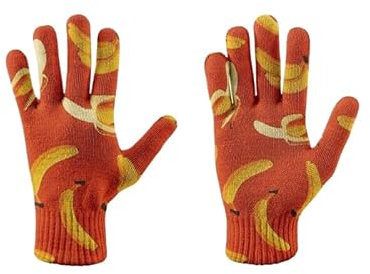 HZCRAES Vollfingerhandschuhe Für Damen – Bunter Fruchtdruck, Winterskihandschuhe Für Herren Und Damen, Outdoor-Reiten, Touchscreen-Fäustling, Dicke, e, Dehnbare Strickhandschuhe, Gestrickte Vollfin