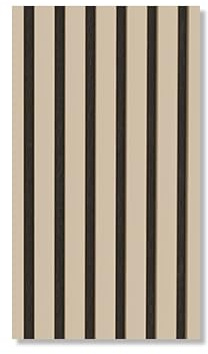 HPFloor Akustikpaneele Holz Wandpaneele 240x60 Beige|Eiche MDF Lamellen|Akustik paneele zur Schalldämmung|Filz Schwarz|Wandverkleidung Holz geeignet für Feuchträume wie Küche, Badzimmer|4er Set