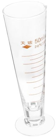 TOPBATHY Glass Graduated Measuring Beaker 50ml Laboratory Glassware Precision Scale Measurement Cylinder for Lab Experiments and Scientific Use