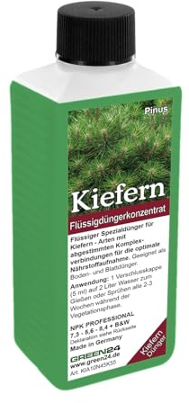 Kiefern-Dünger - Flüssigdünger für Pinus nigra, Pinus pinea, Pinus strobus, Pinus sylvestris, Pinus mugo etc. 250ml