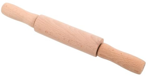 PHENOFICE Mini Wooden Rolling Pin for Boys and Girls Small Wooden Roller for Baking Pastry Crafts Comfortable Grip Easy to Use for Home Cooking and Holiday Decor