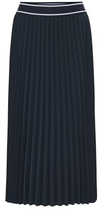 OPUS Damen Midirock | Plisseerock RONTI Sport A-Linie mit elastischem Bund Coal Blue, 40