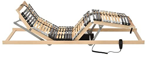 HEFZGDB Lattenrost Elektrisch mit 42 Latten 7 Zonen 80x200 cm Jugendbett Gästebett Bettgestell Single Bed für Wohnbereich Gästezimmer Schlafzimmer Herberge