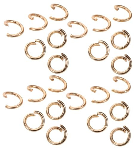 NUOBESTY 30 Stück Offene Biegeringe für Schmuckherstellung Robust und Vielseitig für Halsketten und Armbänder Selbstgemacht Zubehör für Ohrringe und Kettenverbindungen