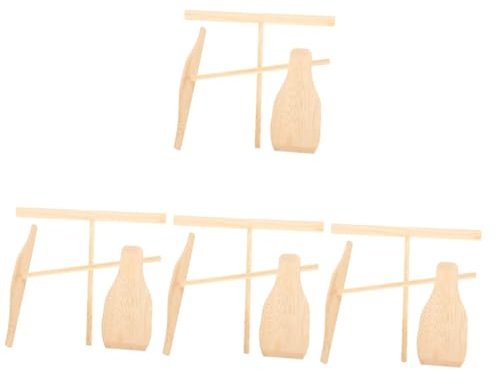 Cabilock 4 Set Di Utensili Da Cucina in Legno Per Pancake Con Spatola E Spatola Per