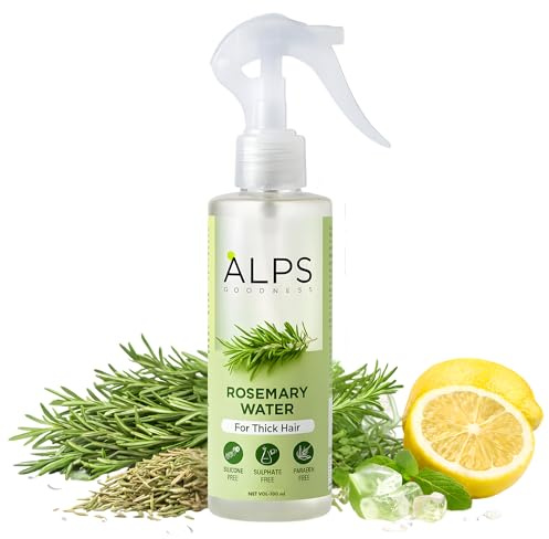 Alps Goodness Rosmarin vattenspray för hårväxt (100 ml) | Hårspray för återväxt | Rosmarin dimma | Lägger till glans | Hjälper till att minska hårfallet | stärker håret | Lämplig för alla hårtyper