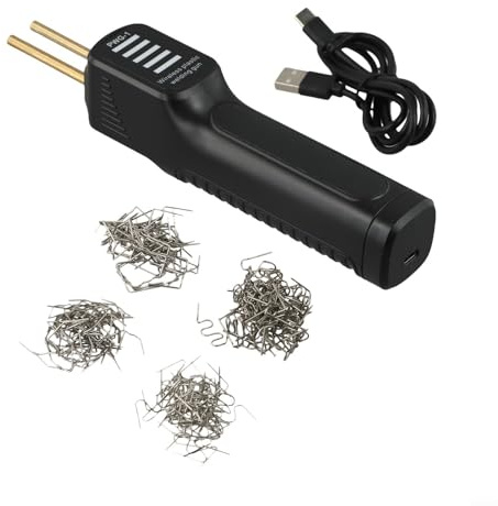 ZiStarlilife Saldatrice in plastica Kit di riparazione paraurti auto USB Saldatore in plastica senza fili Batteria 2500mAh 3-5s Riscaldamento rapido per riparazione parti in plastica automobilistiche