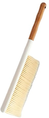 KOCKSHION Soft Bristle Dusting Brush with Wooden Handle for Upholstery and Carpet Cleaning Home Duster for Sofa Bed Windowsills and Appliances Comfortable Grip Versatile Household Cleaning