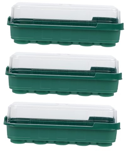 Gatuida 3pezzi Vassoio per Vivaio in Plastica di Vassoio per Coltivazione in Serra per Coltivazione da Giardinaggio Forniture per Giardinaggio Adatto per Avviare Fiori Ortaggi Alberelli