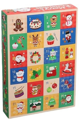 Weihnachts-Countdown-Kalender, faltbare Geschenkschachtel mit 24 Fächern, für Advents-Countdown, Teenager, Erwachsene, Mädchen, Frauen, Männer, Familie, Urlaub, Klassenzimmer oder Büro