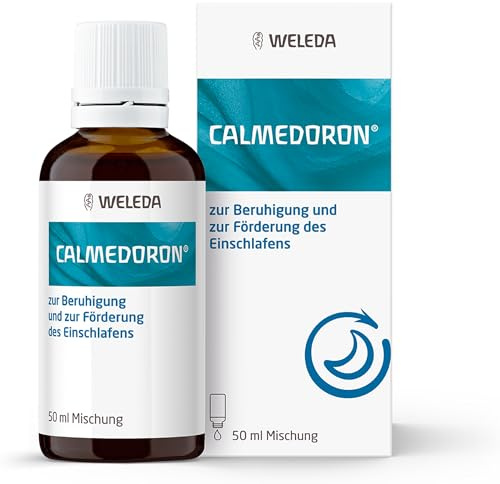 WELEDA Calmedoron Mischung mit Baldrian zum Einschlafen & Nervosität - 50ml | Zum besseren Einschlafen, lindert Nervosität - Pflanzliche Einschlafhilfe für Erwachsene, Jugendliche und Kinder ab 6 Jahren