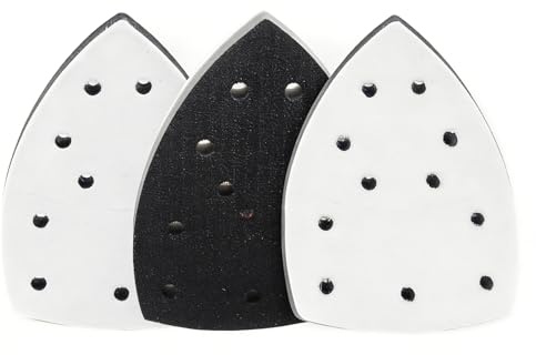 3PCS Mouse Detail Sanding Interface Pad with 11 Holes, Foam Sandpaper Backing Pad Replacement for Mouse Sander - Shock Absorbing, Durable for Woodworking (105x152mm/11 Holes)