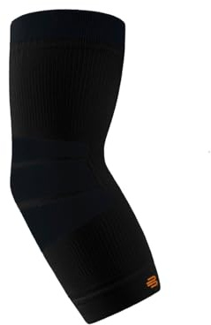 BAUERFEIND Armbågsärm Outdoor kompression armbågsstöd, 1 unisex armbågsbandage med merinoull, höger och vänster, bärbar för sport eller vandring