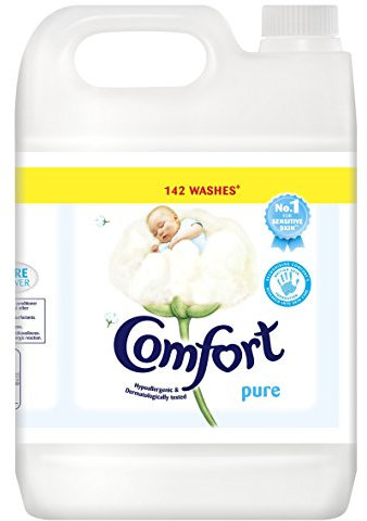Comfort Pure Hypoallergenic And Dermatologically Tested Ultra Concentrated Fabric Conditioner Liquid, Gentle And Kind To Sensitive Skin For Family And Babies, 100% Recycled Plastic (142 Washes)