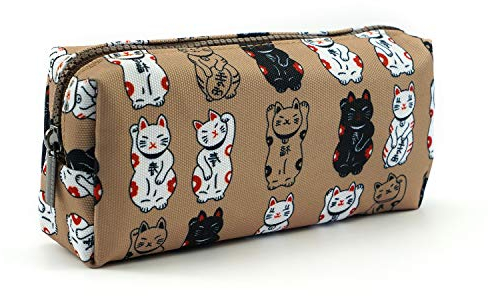 Maneki Neko Katzen-Federmäppchen / Kosmetiktasche
