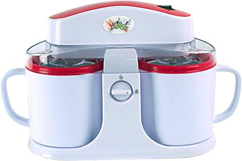 Lickleys Twin Snow Cone, Slush & Ice Cream Maker Perfect Home ice Drinks, Snow Cones, Slurpees, Ice Cream & Yoghurt