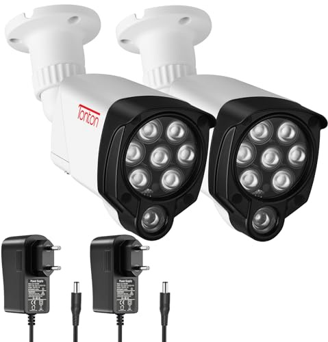 TONTON IR Infrarot-Nachtsicht Kamera 30M (100ft) für CCTV Überwachungskamera/Quest3/Quest2/Quest/VR2 Playstation(PSVR2)/ PS5 VR2. 3M DC Netzteil für Innen-und Außenbereich, Auto Ein/Aus, 2Pack, Weiß