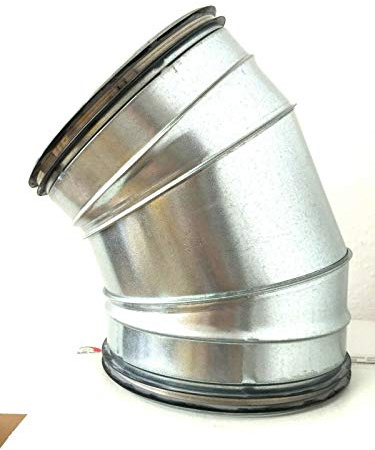 Bogen Winkel 45° DN 80 bis 450 mm Lippendicht.Wickelfalzrohr (DN 300 mm)
