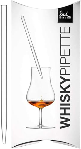 EISCH Whisky Pipette Gentleman in Geschenkverpackung | Glaspipette in Kristall zur Entfaltung von Whiskey, Made in Germany