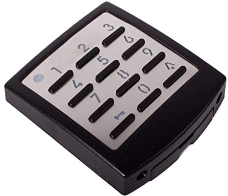 Verrouillage à code Fonctionnement radio En métal Digicode 433 MHz Pour commande Tormatic Novoferm Noir