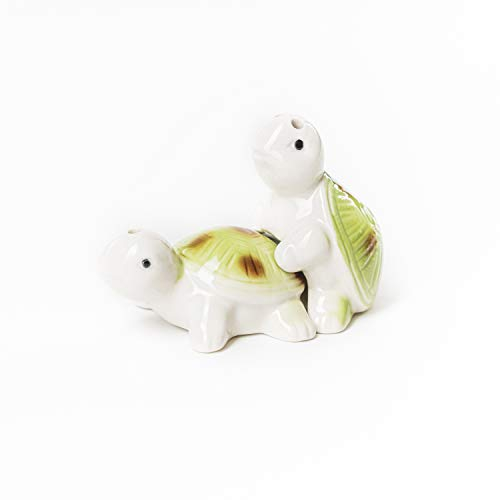 Saliera e Pepiera Set in Porcellana - Porta Sale Pepe Carini - Regalo Inaugurazione Casa, Regalo Matrimonio, Regalo di Compleanno per Coppie - Saliera Pepiera - Decorazione Animale (Tartuga)