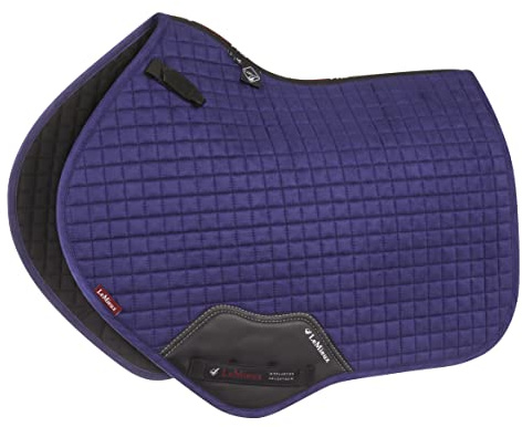 LeMieux Close Contact Suede Square Schabracke - Schabracken für Pferde - Reitausrüstung und Zubehör (Tintenblau - S/M)