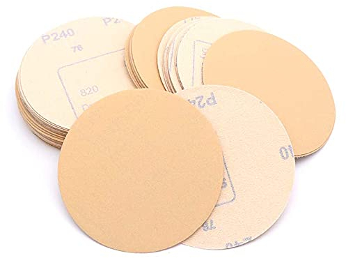 10pcs 125mm Grit 60 to 1000 Sanding Paper Discs Self Adhesive Sandpaper Round Disk Sand Sheet for Metal Furniture Grinding Tools,150 Grit