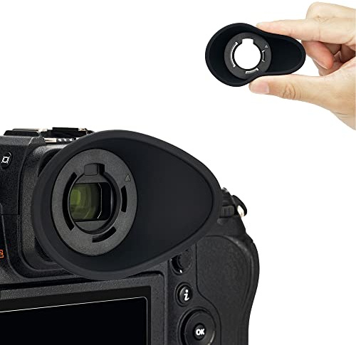 JJC Soft Eyecup Okularschutz für den Sucher der Nik. Z9 und Z8 | Ersetzt Nikon DK-33 Augenmuschel|Weiches Silikon|360° drehbare ovale Form|Blockiert Streulicht|Schutz vor Stößen & Kratzern