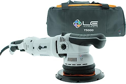 Liquid Elements Poliermaschine Auto Exzenter - Transporttasche und Kohlebürsten Inklusive - Politur Auto für Sie - praktische Handauflage - Auto Poliermaschine - LED Sensoren (T5000 V2)