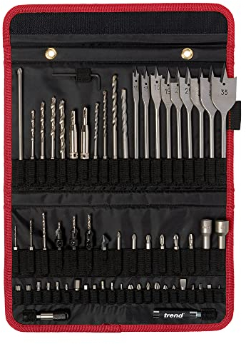 Trend Juego de 60 piezas de liberación rápida en portaherramientas, incluye una selección de puntas de destornillador para varios tipos de tornillos, QR/SET/2