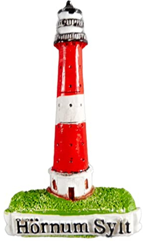 Magnet Leuchtturm Hörnum Sylt 6 x 3,5 x 1,5 cm Kühlschrankmagnet Maritim Deko GCG 1600