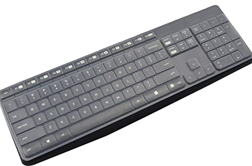 MUBUY-GOL Tastaturabdeckung für Logitech MK235 & K375S kabellose Tastatur, transparent, Silikon, Wasserfest, Staubfest