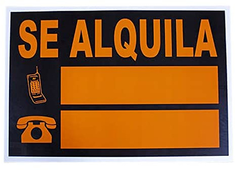 CABLEPELADO Cartel Se Alquila | Cartel inmobiliaria | Cartel Alquiler Resistente PVC | Reflectante | Medidas 33 cm Ancho x 23 cm Alto | Apto para Lugares públicos, Zonas de Exterior y Obras