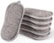 6 Pcs Eponge Reutilisable Lavable, Éponges Double Faces Réutilisable Éponges Vaisselle Lavable Anti Rayure et Multi Surfaces-15cm x 9cm-Nettoyage Plaques Poêles(Gris)