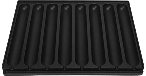 Natudeco Sausage Pan 8 Grids Hot Dog Grill Pan Thickened Aluminum Hot Dog Maker Non Stick Rack for Oven Stove for Party Breakfast BBQ Outdoor Camping