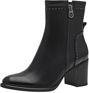 Marco Tozzi by Guido Maria Kretschmer 2-85308-43 Bottines tendance pour femme avec fermeture éclair et slip Noir Taille 38 EU, Noir, 38 EU