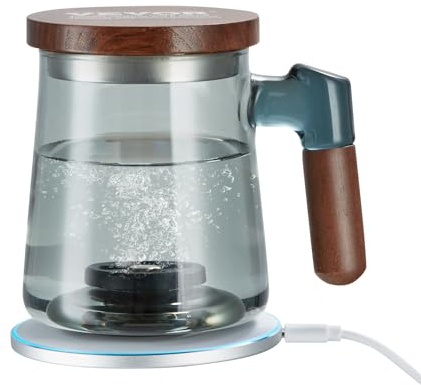 VEVOR Wasserstoff-Wasserbecher, 400 ml Wasserstoffgenerator, Tragbare Wasserstoff-Wasserionisierungsmaschine mit SPE-Technologie & Kabelloser Ladestation, Wasserstoffreiche Wasserflasche