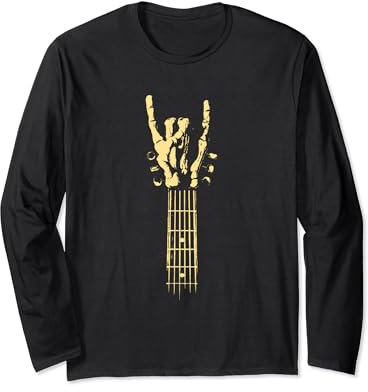 Heavy Metal Pommesgabel Hand Festival Rock Musik Langarmshirt