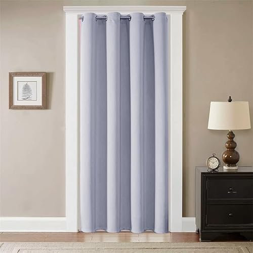 GYROHOME Tende oscuranti con occhielli, bianche grigiastre, morbide e resistenti, tende oscuranti per finestre, pannello singolo, per soggiorno e camera da letto, 100 x 200 cm