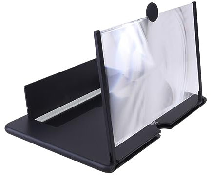 ULDIGI Mini Handy Bildschirmverstärker Screen Magnifier Mit Standhalter Vergrößert Handybildschirm Für Klarere Videos Freihändiges Seherlebnis Tragbarer Phone Holder Zubehör Zufällige Far