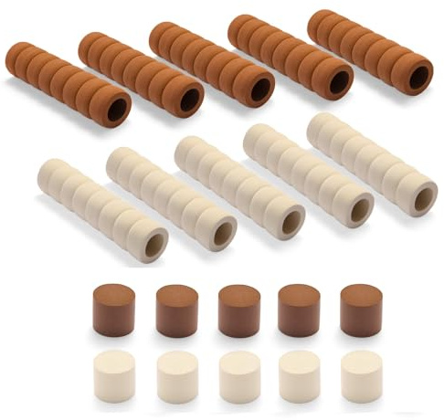 10 Stück Antistatischer Türgriffschutz Tampons für Türgriff Griffschutzabdeckungen Kollisionsprävention weicher Schaumstoff für Kinder - Beige und Kaffee