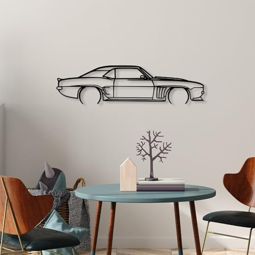 Hanah Home Stylish Black Decorative Metal Wall Accessory, 70 x 18 cm | 100% metall, 1,5 mm tjock | Easy Wall Mounting, perfekt för modern inredning