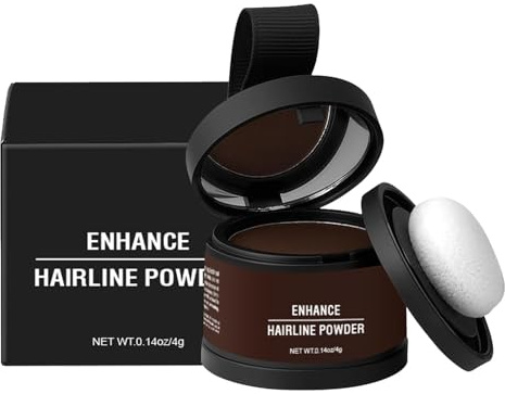 Hairline Powder, Poudre De Racines De Cheveux Avec Éponge Miroir, Retouche Racines Cheveux, Hair Root Concealer, Anti-cernes À Effet Immédiat, Combler Cheveux Clairsemés Pour Femme Homme