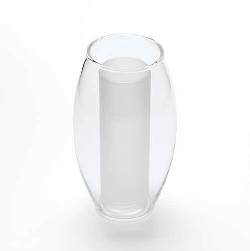ORION LIGHTSTYLE Glas Lampenschirm für G9 Fassung Ersatzglas H96mm Ovalglas mit Gewinde und Öffnung, Lochmaß 20mm, Klar Weiß